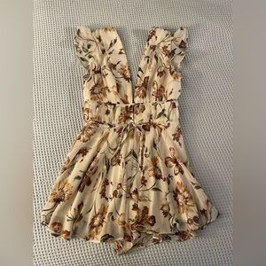 Lulu's Cream Floral Romper